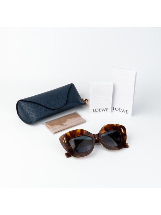 Loewe Women Sunglasses Havana Blue Cat Eye LW40127F ANAGRAM 53V NEW AUTHENTIC main image 7